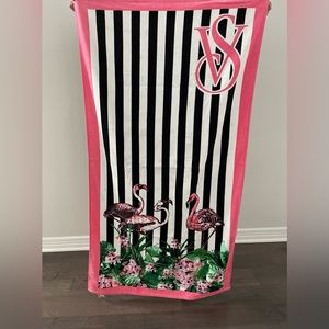 NEW VS Beach Towel in Palms, Flamingos and Stripes